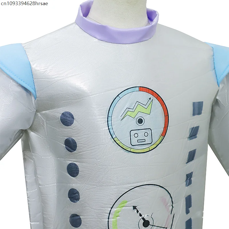 2025 New Arrival Silver Boy Bot Dress Up Halloween Costumes Girl Kids Robot Costume - Image 5