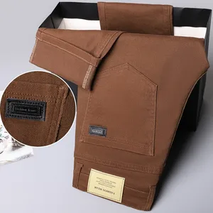 Denim jeans erkekler pamuk düz rahat ve konforlu, tek renkli, yeşil, kahve, mavi, havalı, iş, artı boyutu 28-42 44 dar kot pantolonların en büyük satışlarından 12'si yeşil erkekler-3 numara