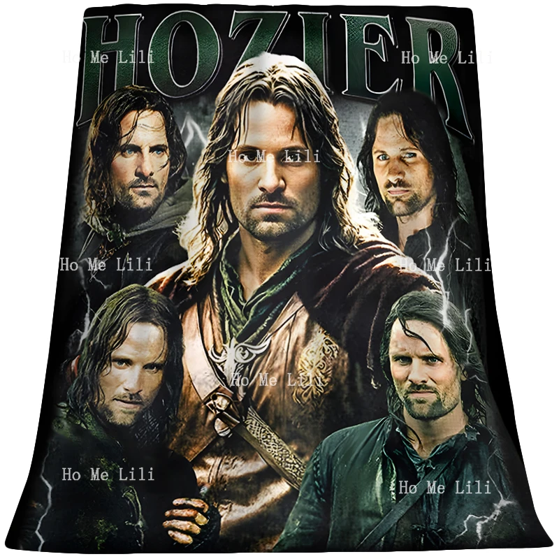 Hozier Aragorn Tribute Ästhetisches Design Trendige Flanelldecke für die ganze Saison, gemütlicher Plüsch, leicht