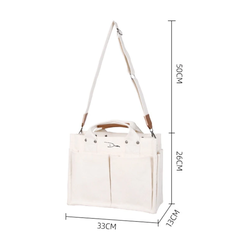 16OZ Canvas Multi Pocket Tote Bag Shoulder Bags Bags Casual Hundred Crossbody Women Large Capacity Volume canvas bag