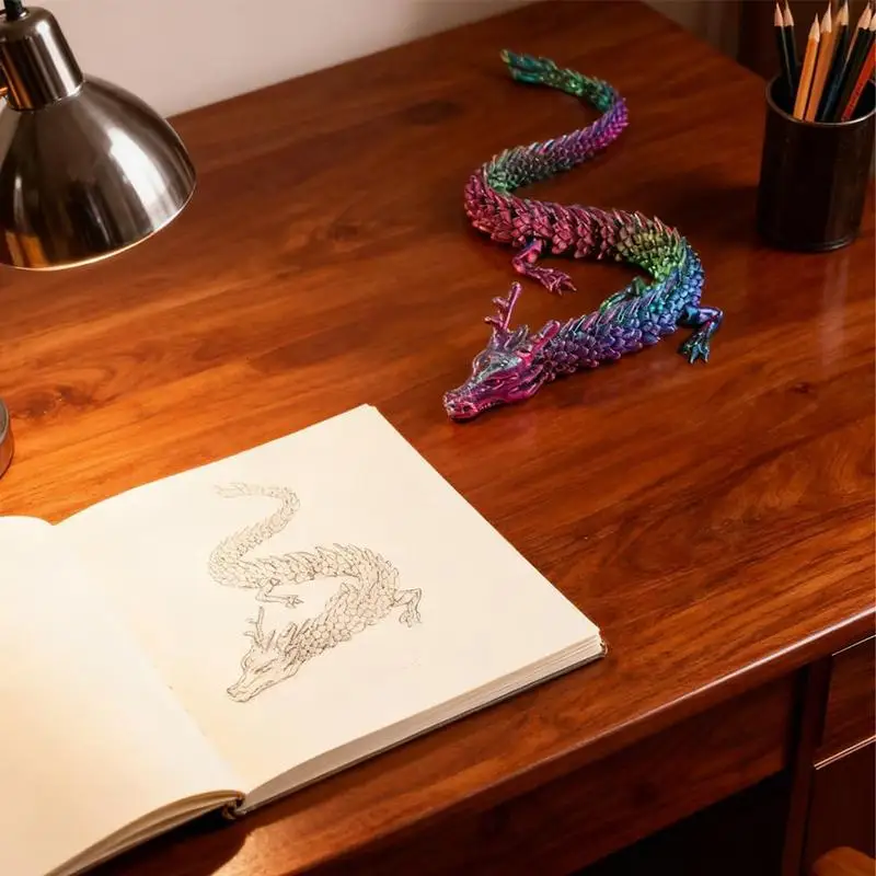 3D Printed 30cm Dragon Egg With Articulated Dragon Model Home Decor Items Room Decoration Sculptures Figurines Desktop Ornament