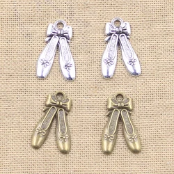 20pcs Charms Ballet Shoes Slippers 20x13mm Antique Making Pendant fit,Vintage Tibetan Bronze Silver color,DIY Handmade Jewelry