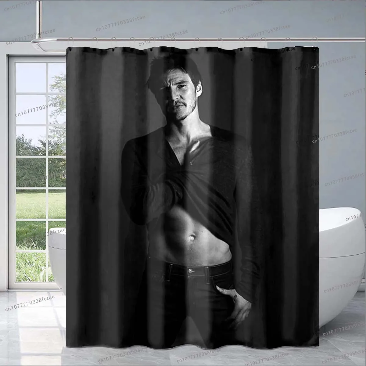 Jose Pedro Balmaceda Pascal Shower Curtain Star 3D Collage Pattern Shower Curtain Adult Bathroom Decorative Shower Curtain