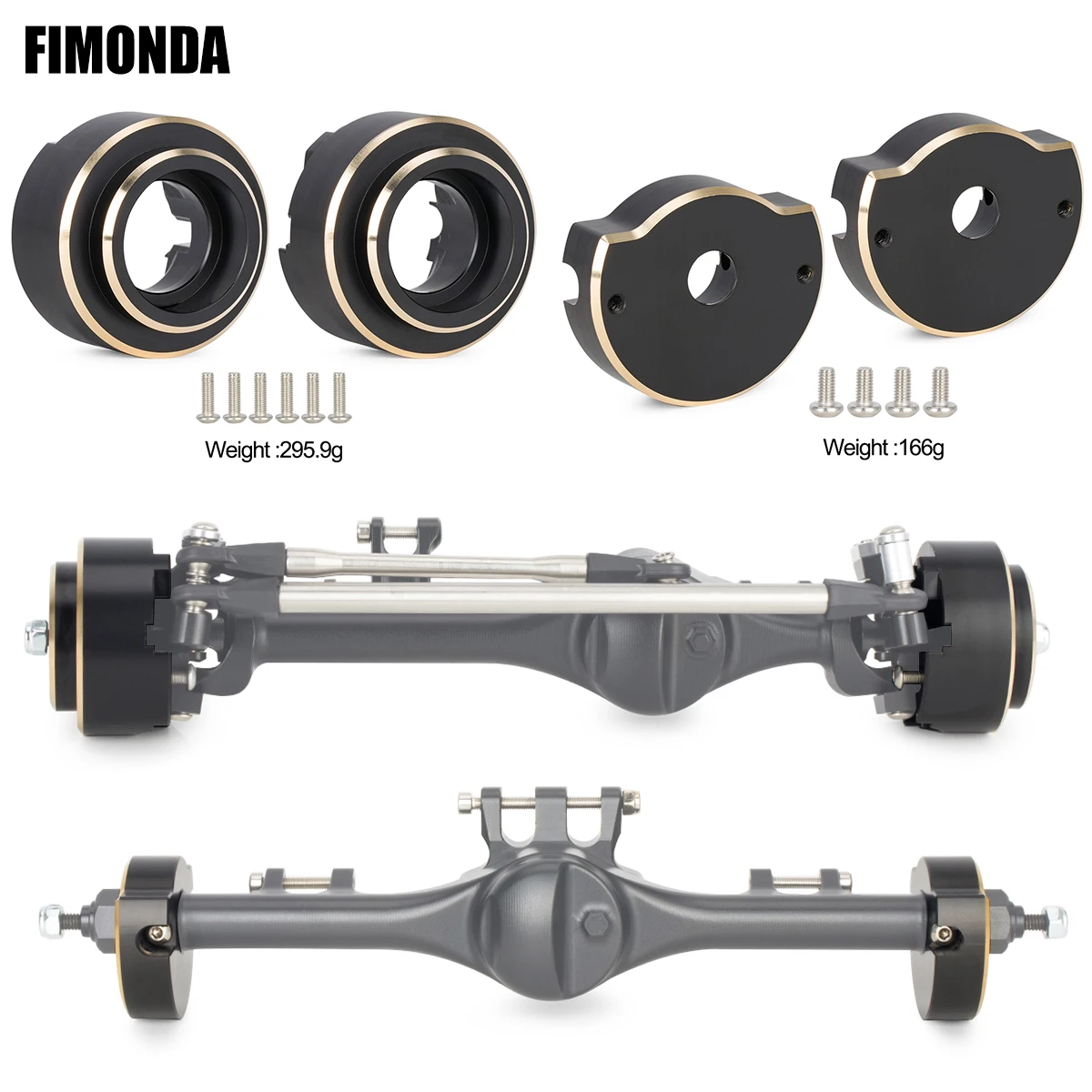 

1/10 CNC Machined Black Brass Front Rear Weight Axle Tube Cap Weights for 1/10 Vanquish H10 Optic Rock Crawler Upgrades Parts