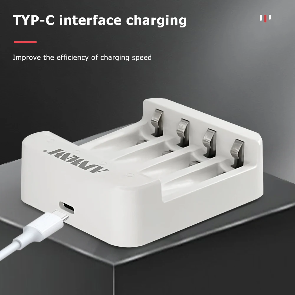 1.5V Li-ion Battery Charger 4 Slot Fast Smart Intelligent Usb Charger For 1.5V Lithium AA AAA Rechargeable Batteries