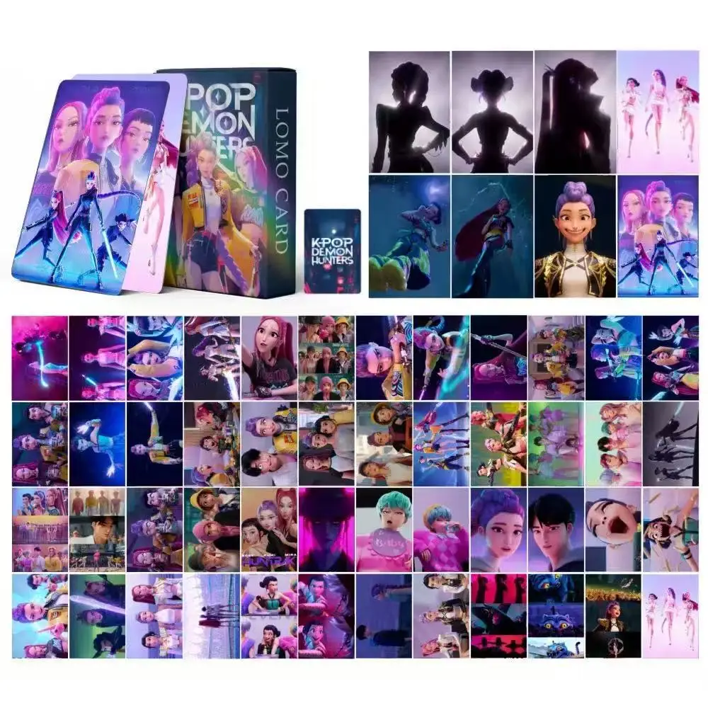 

Коллекционные карточки Demon Hunter K-pop anime LOMO доступны в наборах по 50, 55 и 96 штук.