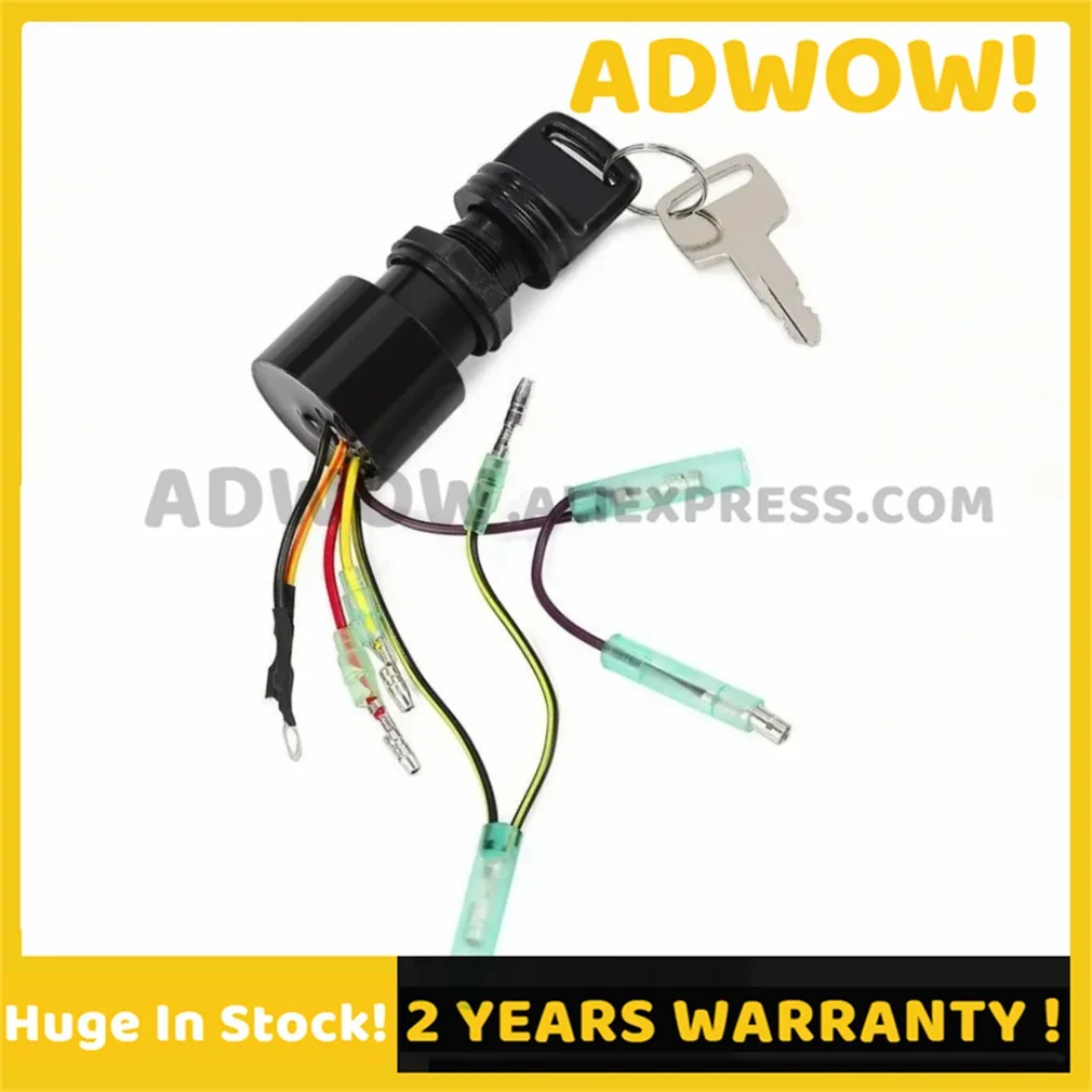 

87-17009A5 Marine Motor Ignition Key Switch Fittings for Motors Outboard Boat Engine Plastic + Metal Replacement 3 Position