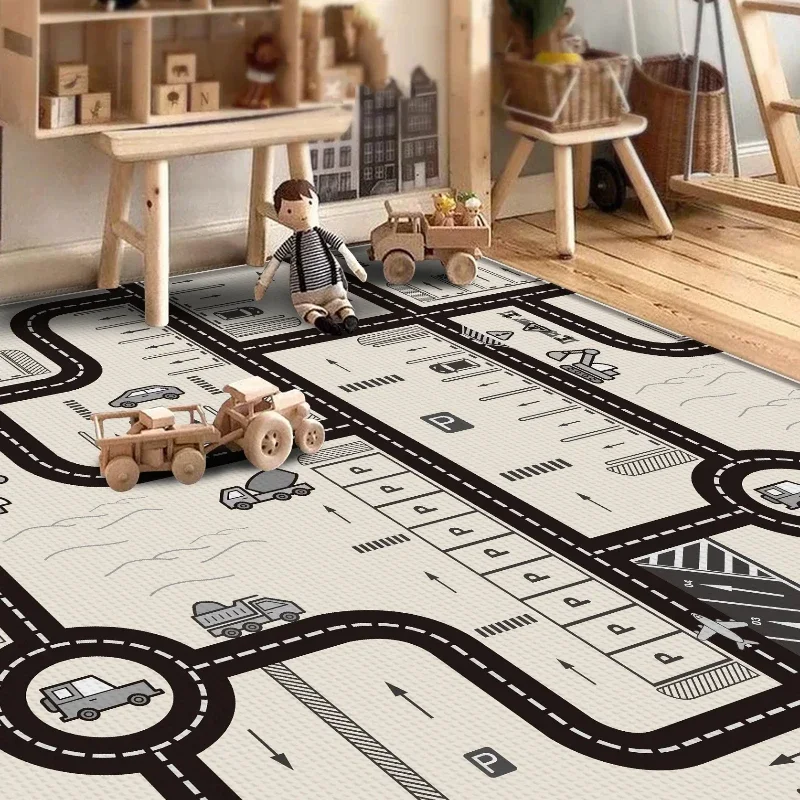 Kids City Traffic Playmat Road Portable Map Baby Educational Rugs Toddler Play Mat Crawling Non-Toxic Carpet Activity Play Mat