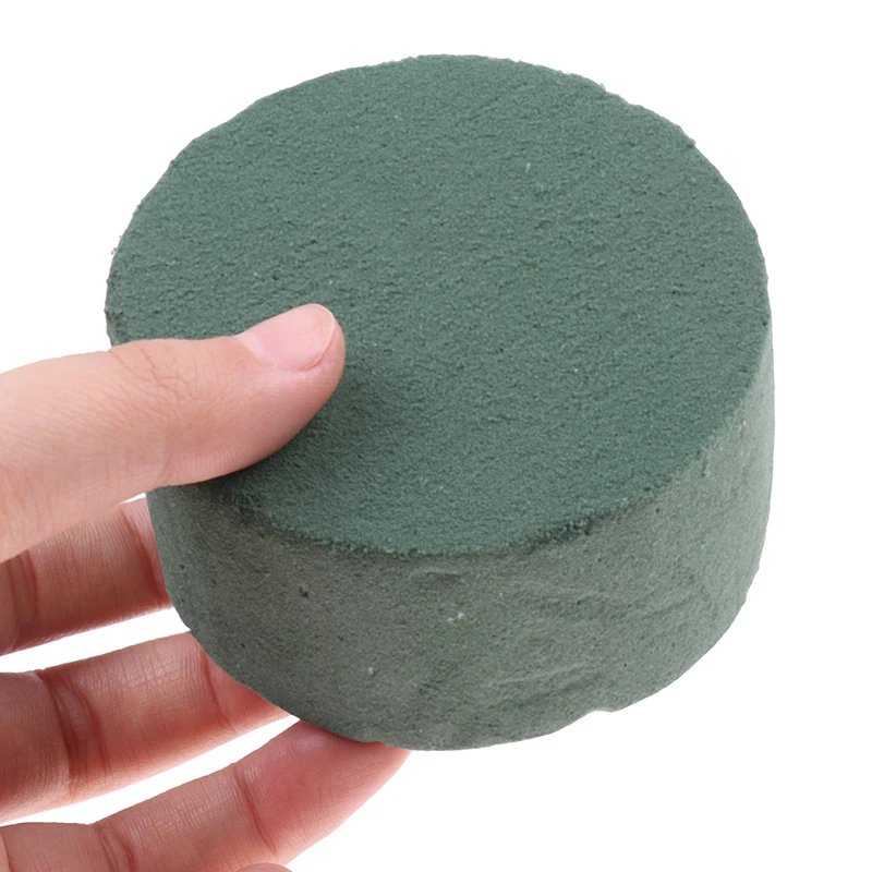 10PCS 8x4cm Round Cylindrical Flower Mud Dish DIY Craft Floral Arrangement Wet Foam Block Fresh-Keeping Brick Party Decoration