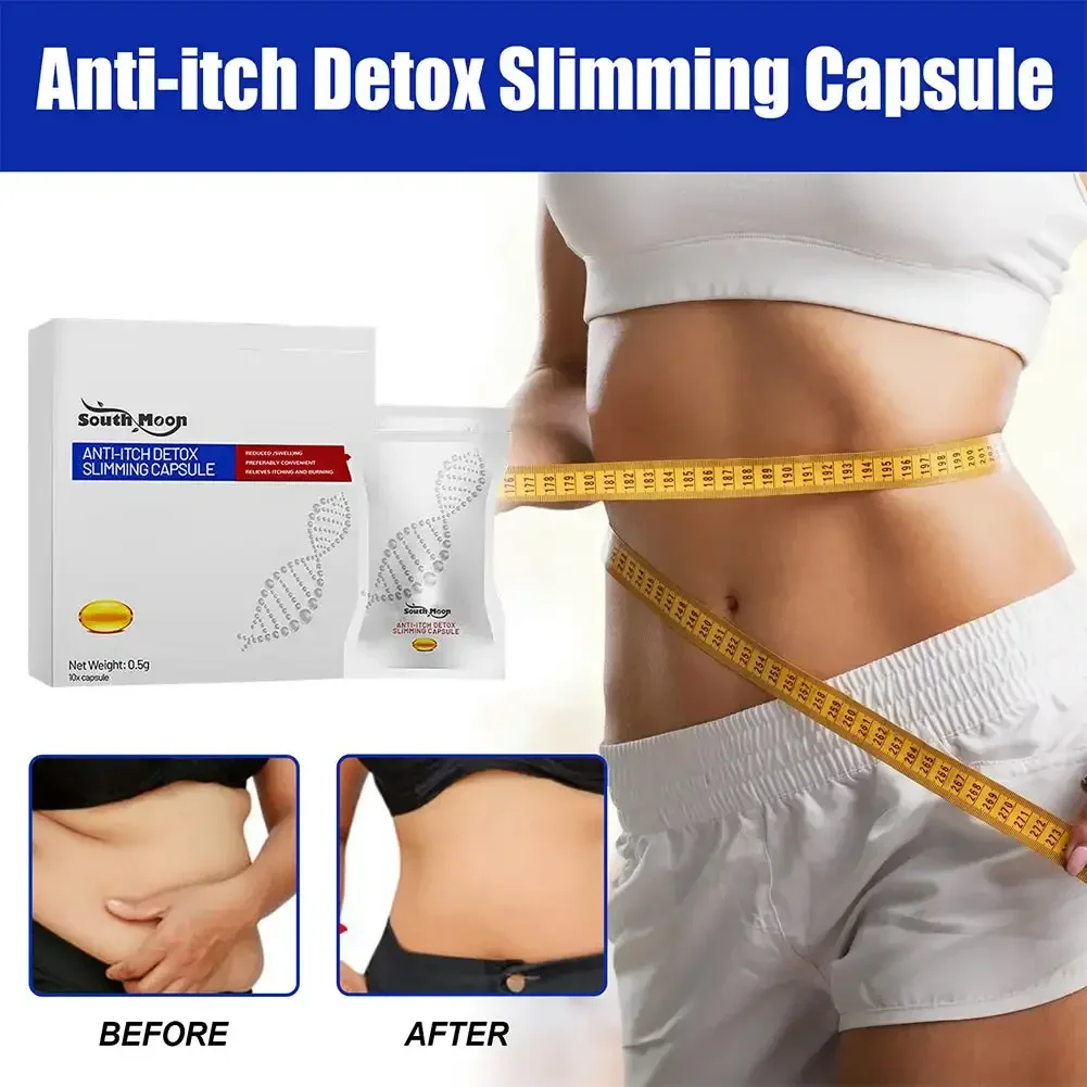 10Pcs Anti-itch Detox Slimming Capsule Fat Burning Anti-cellulite Loss Weight Tighten Firming Arms Belly Weight Without Rebound