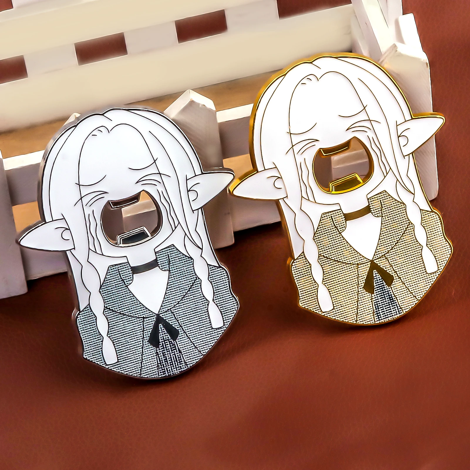 Anime Delicious In Dungeon Marcille Metal Bottle Opener Cartoon Girl Cosplay Party Props Elf DIY Refrigerator Magnet Accessorie
