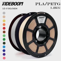 Tideboom Filamento 3D PLA/PETG Filamento de impresora 3D de alta velocidad de 1,2 KG Efecto mate de alta velocidad de flujo Impresión 3D Mateial Pla consola