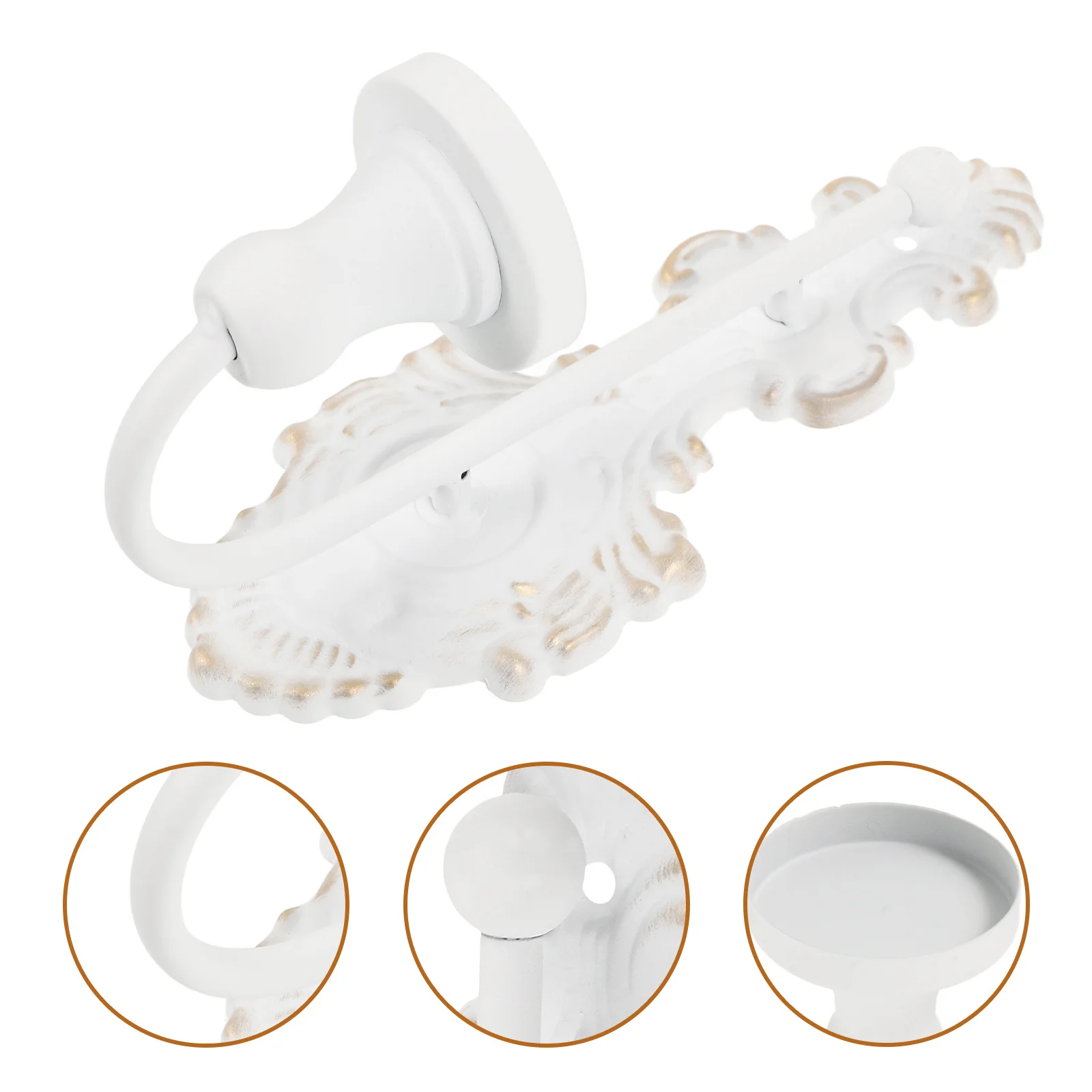 

Iron Art Wall Hanging Candleholder European Style Metal Candlestick Holders Unique Decorative for Home Office Hotel Events