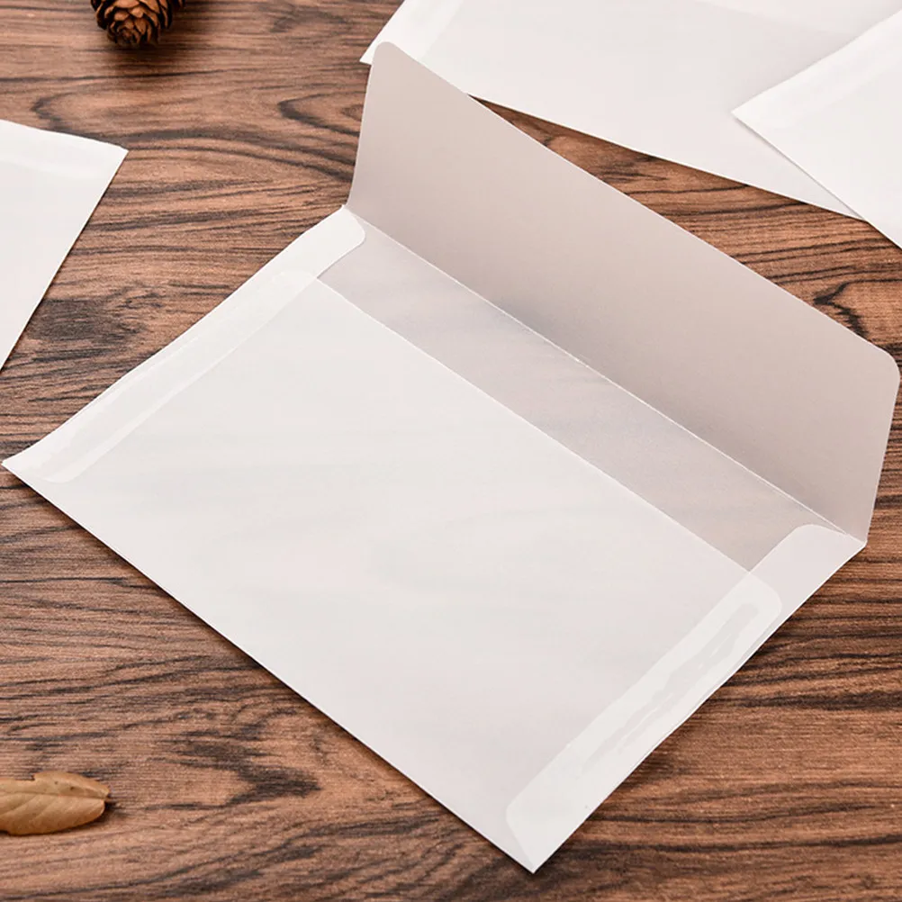 20Pcs Sulfate Paper Envelopes Kraft Paper Retro Envelope for Wedding Engagement Anniversary Festival Invitations Writing Letters
