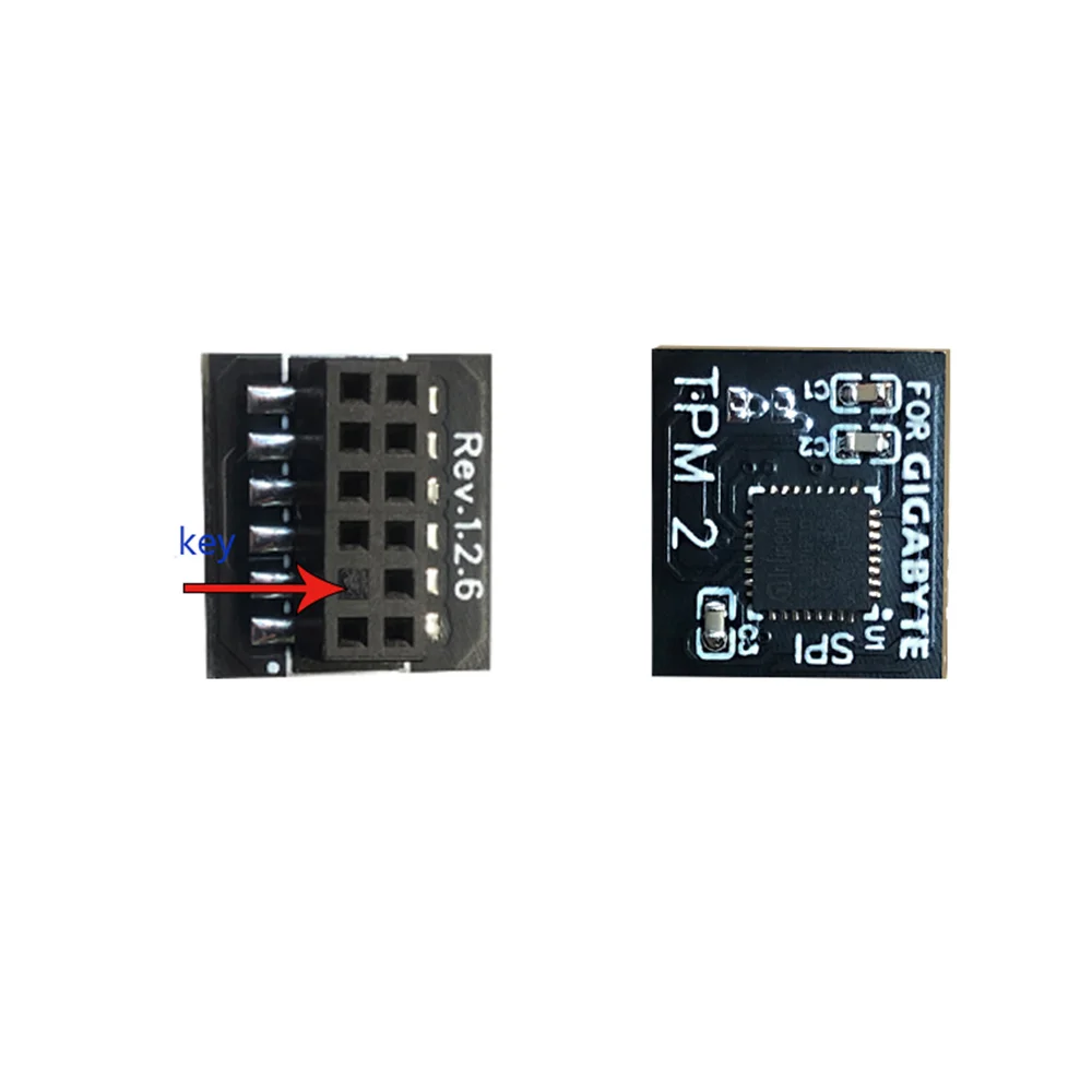 TPM 2.0 Encryption Security Module Remote Card 12 Pin SPI TPM2.0 Security Module for Gigabyte Motherboard