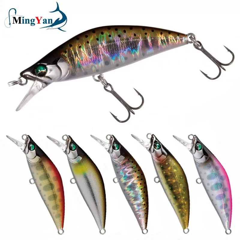 1Pcs 50mm 5.2g Minnow Lure Sinking Fishing Freshwater Trout Pike Lure Japan Fishing Lure Pesca Artificial Hard Bait Minnow