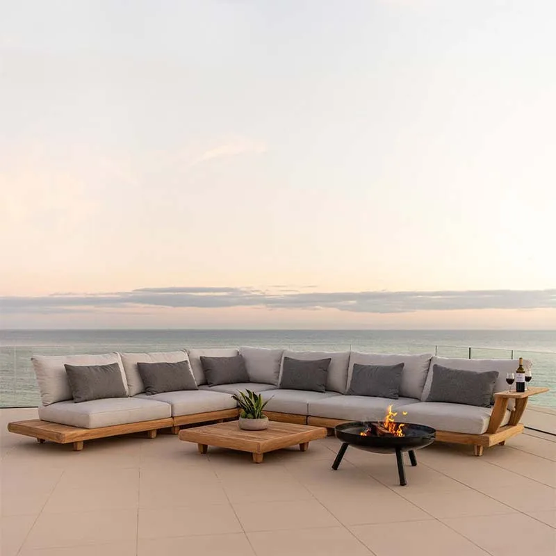 

Высококачественный уличный диван из тикового дерева, вилла, отель, уличный диван, двор, терраса, консервирующая деревянная уличная мебель