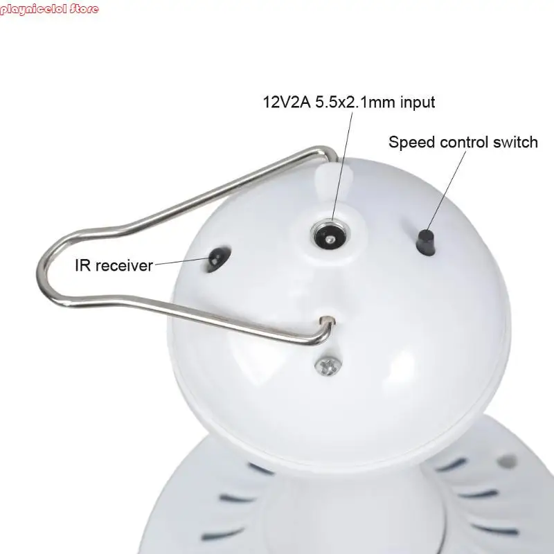 E8BA Съемный лезвие висят электрический вентилятор Удаленный таймер Функция 2M Работа шнура