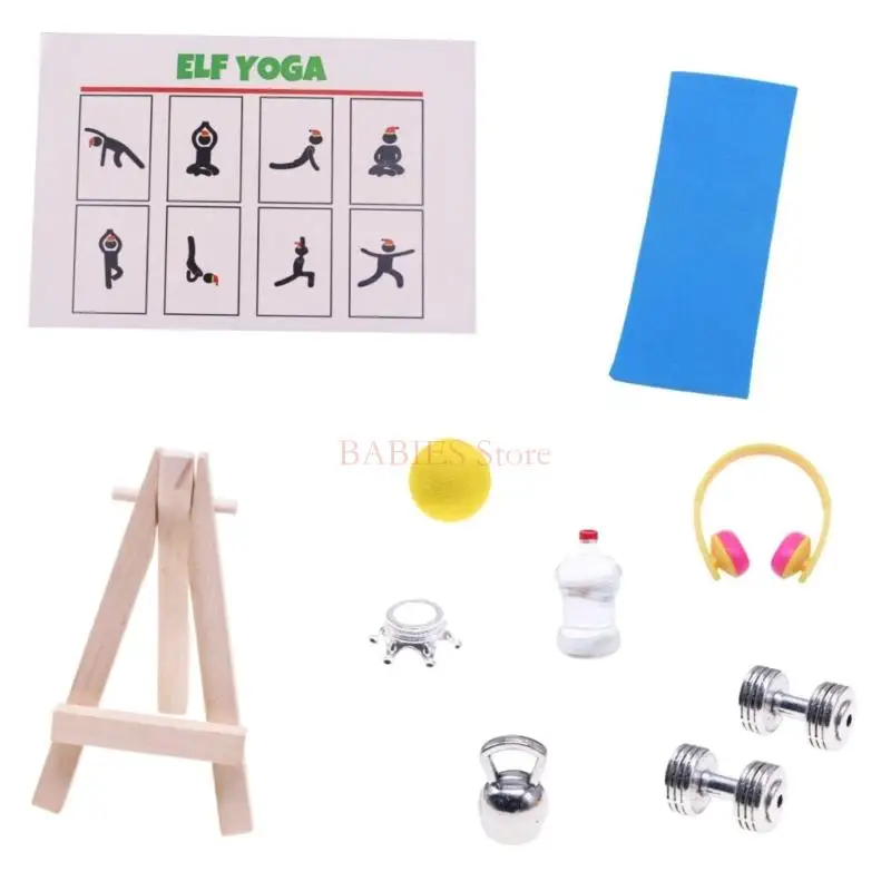 C9GB Multifunctional Dollhouses Small Sports Accessory Set 23 Pieces Set Features Small Golf and Baseball Gear Daily Use