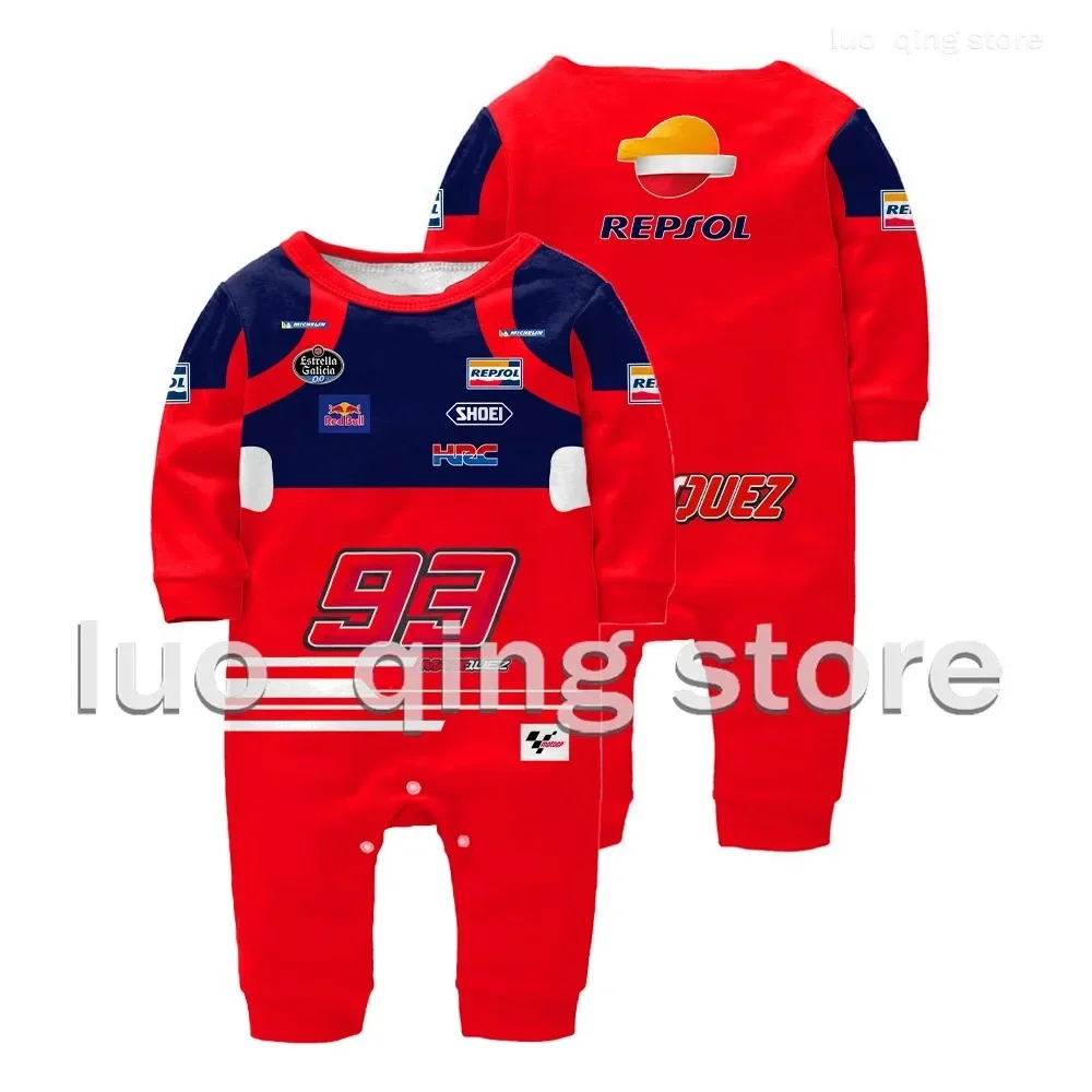 2024 New MOTO GP Baby Boy Girl Clothes Romper Sets For Bebe Marquis Hot Sale Jumpsuit（0 to 24）Months