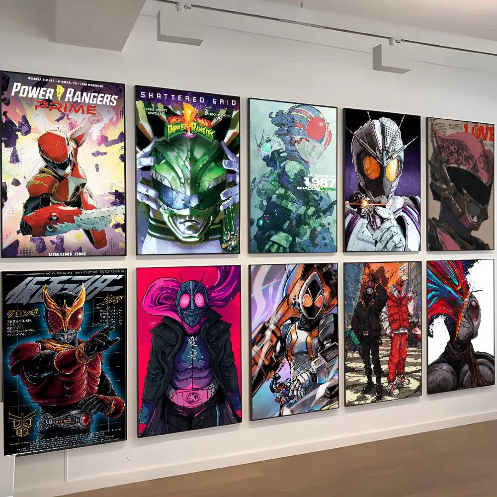 1pc Kamen Rider Whitepaper Poster Aufkleber Drucken Wasserdichte Wand Kunst Für Wohnzimmer Schlafzimmer Wohnkultur