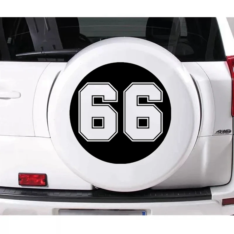 Car Stickers, Motorcycle Decals Figure Number 66 Decorative Accessories,to Cover Scratches Sunscreen Waterproof PVC 15*15cm