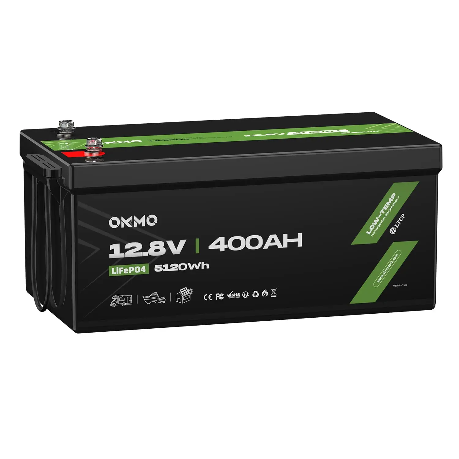 

12V 400Ah LiFePO4 Lithium Battery 150A BMS 5120Wh for Solar Systerm,RV,Camping,Marine and Home Energy Storage, Customized