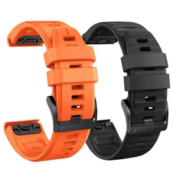 22 26MM Silicone WatchBand Strap For Garmin Fenix 7 7X 6X 6 Pro 5 5X Plus Epix Gen2 Enduro 2 WristStrap QuickFit Release Bracele