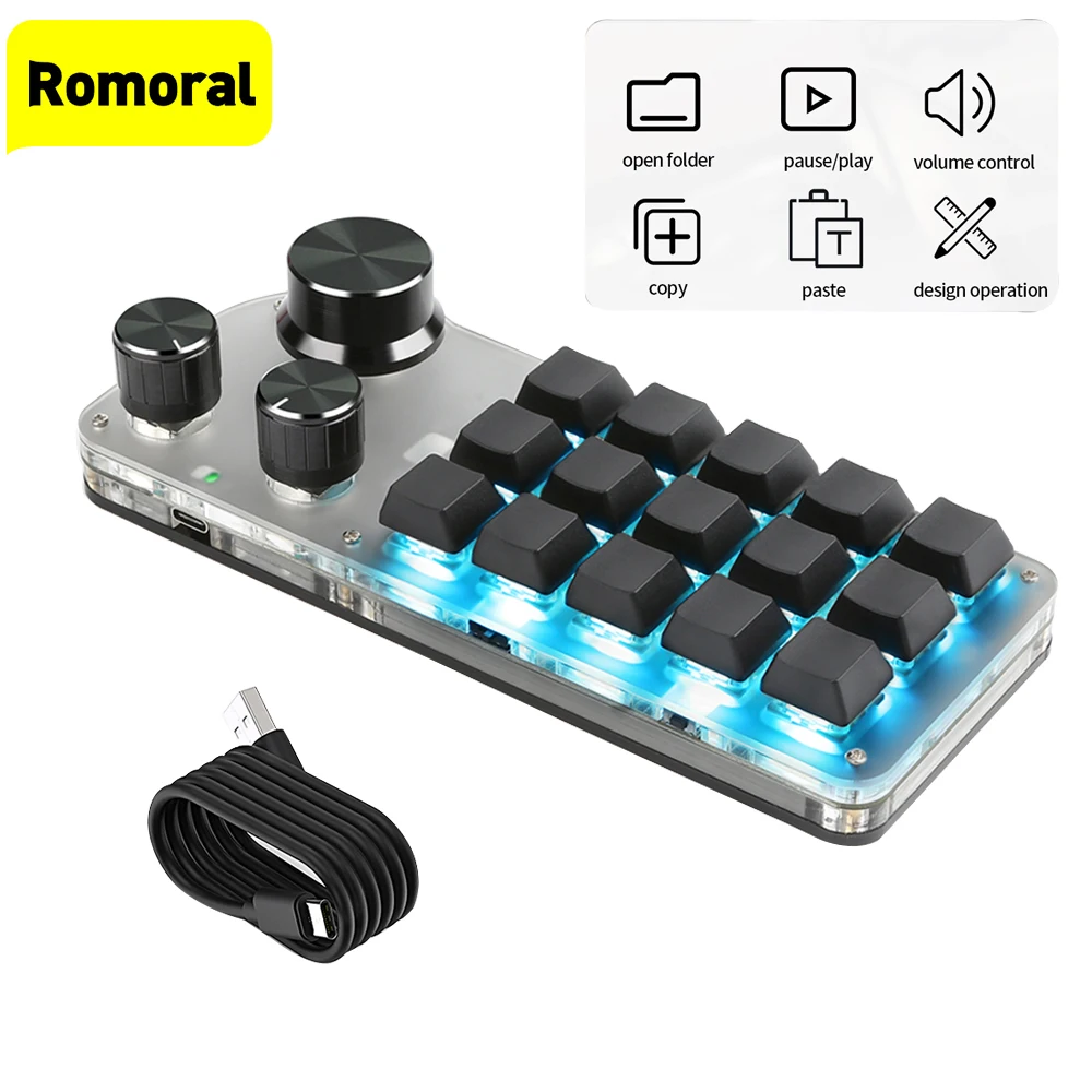 Programming Macro Custom Keyboard 2.4G/Bluetooth/USB 3 Mode RGB Mechanical Keyboard Gaming DIY Hot-swap Keypad For Photoshop Ai