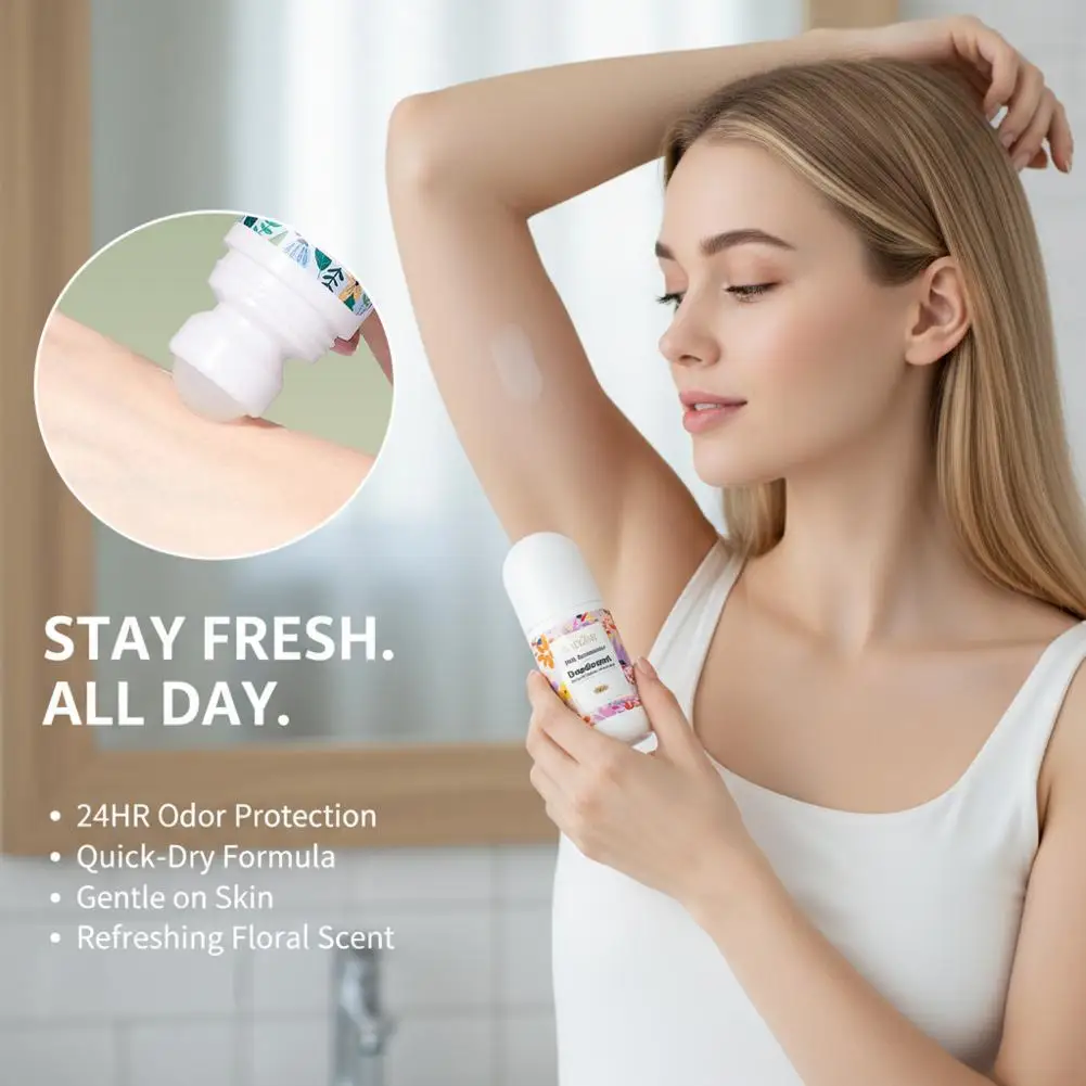 50ml Roll-On Deodorant Anti-Perspirant Long Lasting Fragrance Aroma Body Dew Fresh Scent For Women Underarm Care