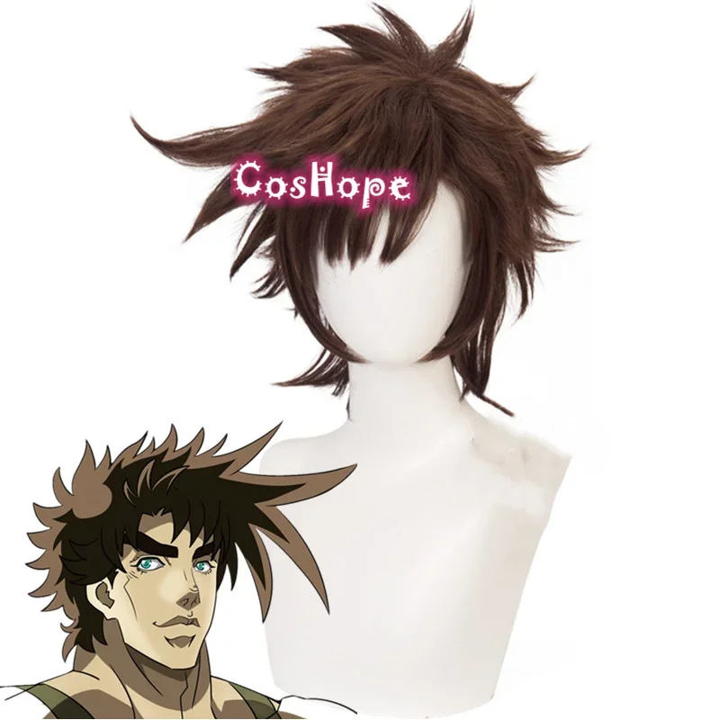 Joseph Joestar Cosplay Wig Short Brown Wig Cosplay Anime Cosplay Heat Resistant Synthetic Wigs