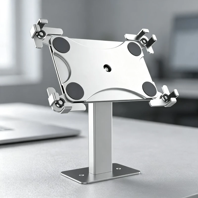 Anti-Theft Aluminum Alloy 360 Degree Rotatable Tablet Stand POS Mount for 9.7-13 Inch