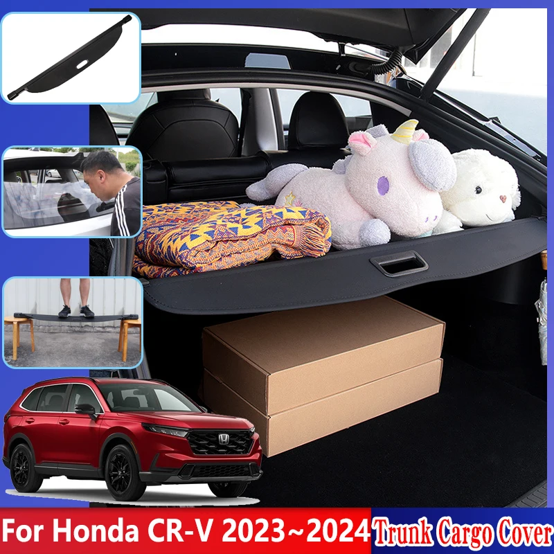 

For Honda CR-V Accessories 2023 2024 CRV CR V RS Trunk Cargo Cover Car Curtain Screen Partition Decoration Shades Rear Interior