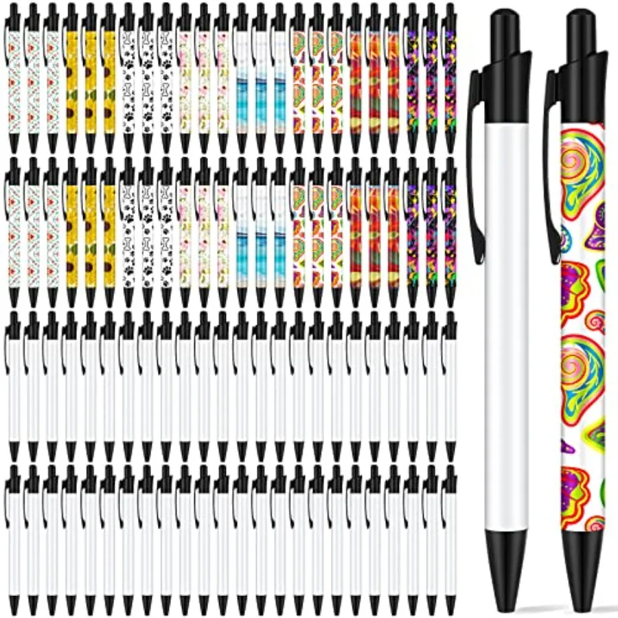 

Сублимационные ручки-заготовки для термопереноса, сублимационная шариковая ручка с термоусадочной пленкой, белая алюминиевая ручка с индивидуальным клипом, школьная ручка S