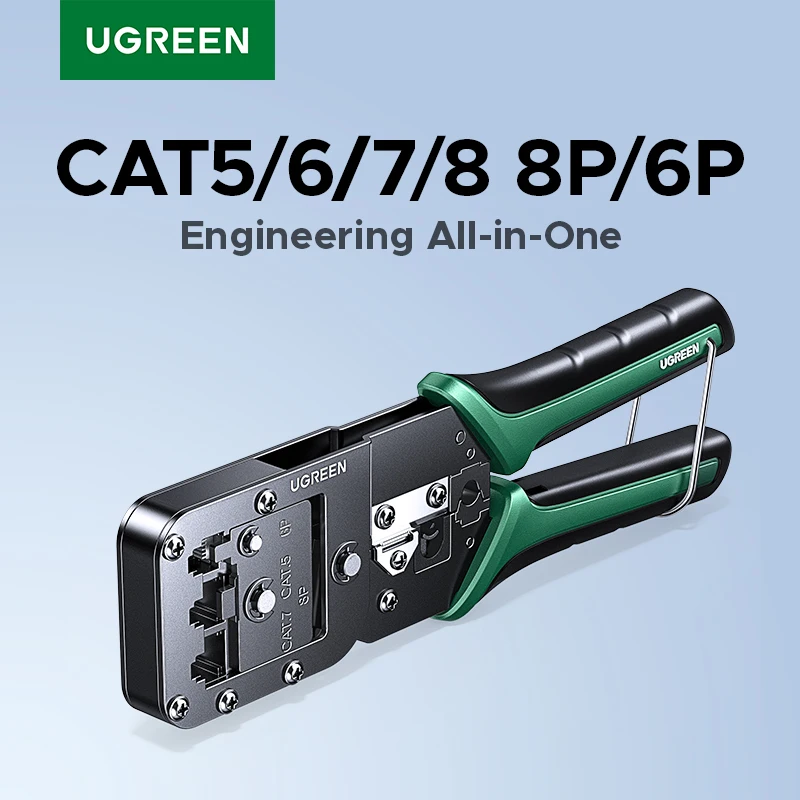 

UGREEN RJ45 обжимные инструменты, обжимные клещи для CAT5/6/7/8 8P/6P Ethernet Lan, сетевой резак, многофункциональные плоскогубцы