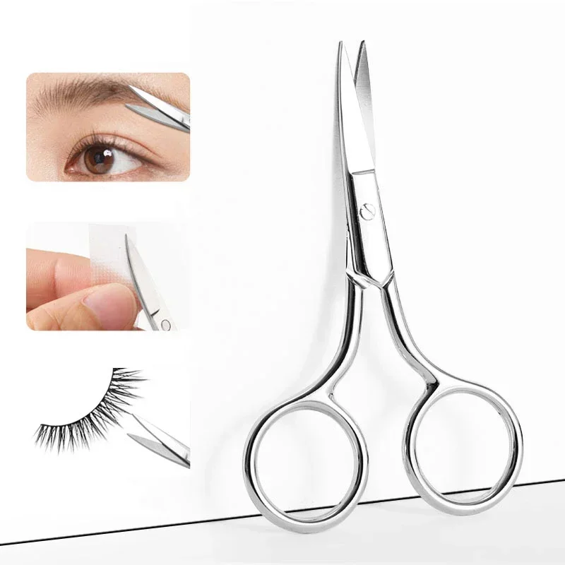 1PC Nail Cuticle Tool Scissors Nails Art Accessories Hair Remover Scissor Manicure Scissor Makeup Eyebrow Eyelash Trimmer Facial