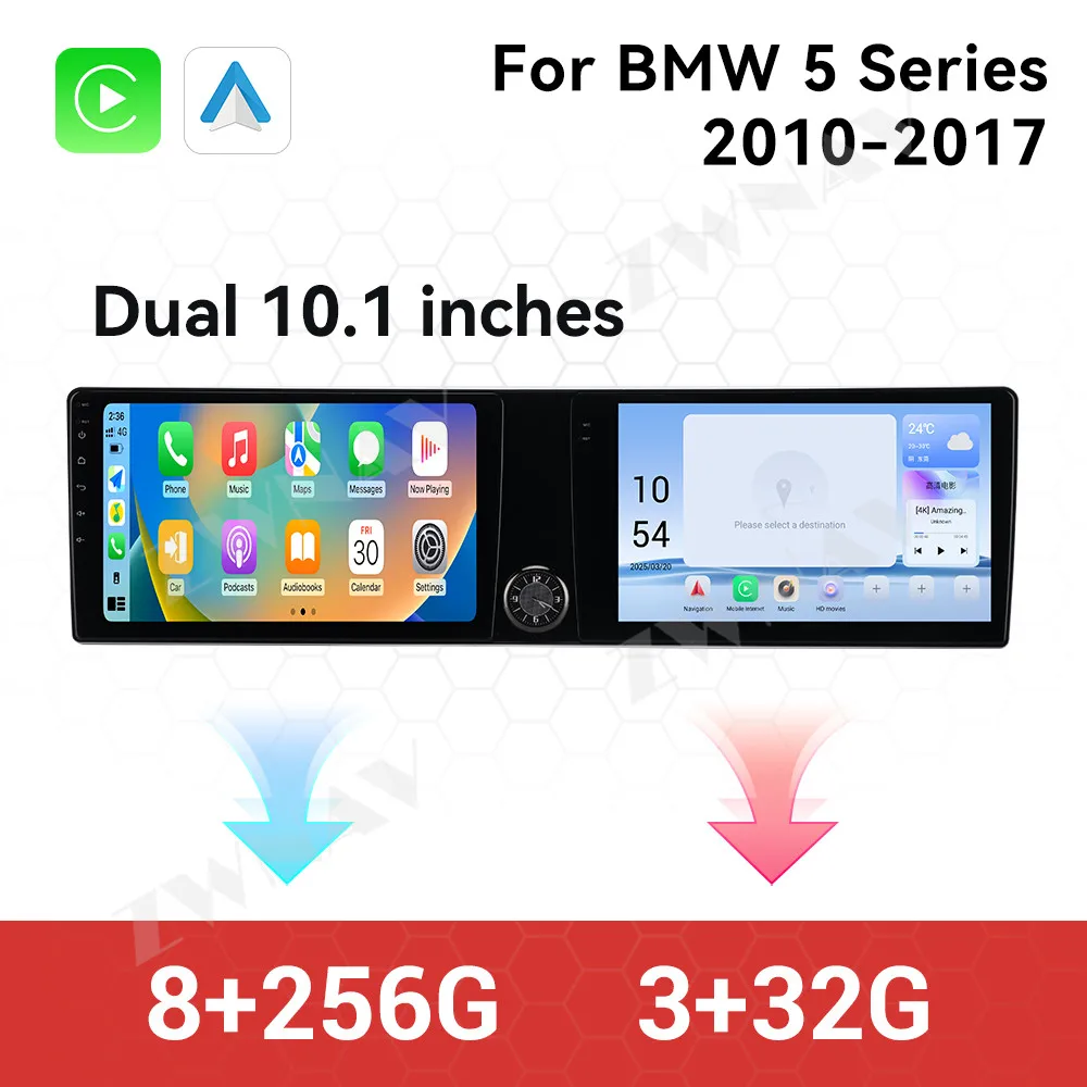 

10.1 Inch Screen Car Radio For BMW 5 Series 2010-2017 Android Auto GPS Navigation Multimedia Video Stereo Receiver Head Unit
