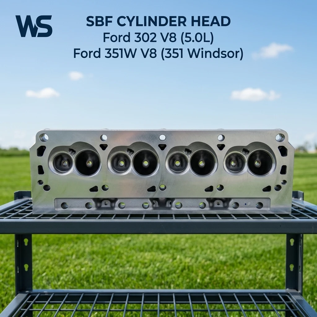 High-Performance SBF Aluminum Cylinder Heads For Ford 302 V8 Engines Precision Flow, Proven Durability.