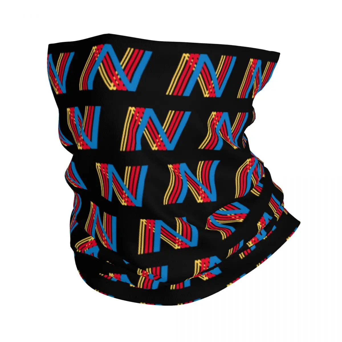 

Letter N With Three Vivid Colours Sticker N Racing Bandana Neck Gaiter Motocross Wrap Scarf Balaclava Hiking Unisex Adult Winter