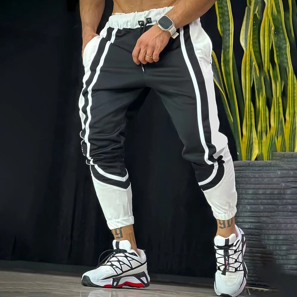 Mens Basketball Shorts Contrast Color Sports Casual Jogging Pants Summer Daily Versatile Comfortable Trousers Men'S Clothing