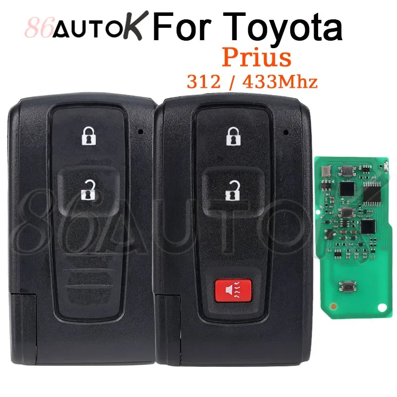 Car Remote Control Key for Toyota Prius 2004 - 2009 Keyless Go Key Fob 4D Chip 312/433MHz Keys FCC MOZB21TG MOZB31EG Car Key