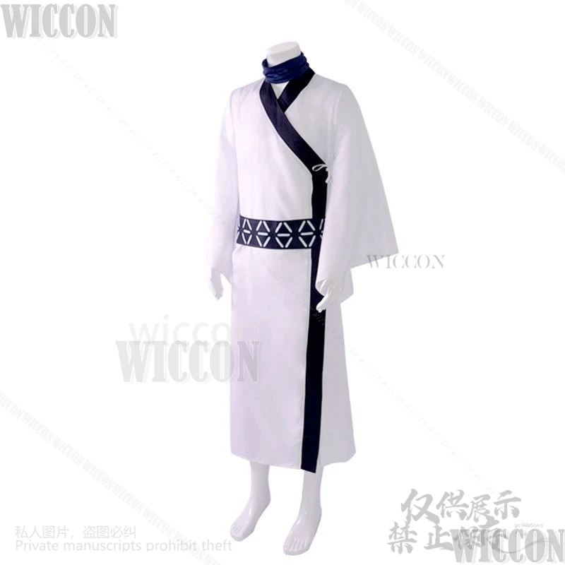 3D Mask Ryomen Sukuna Cosplay Anime Cos Costume Japanese Kimono White Suit Wig Horror Full Set Man Party Halloween Customized