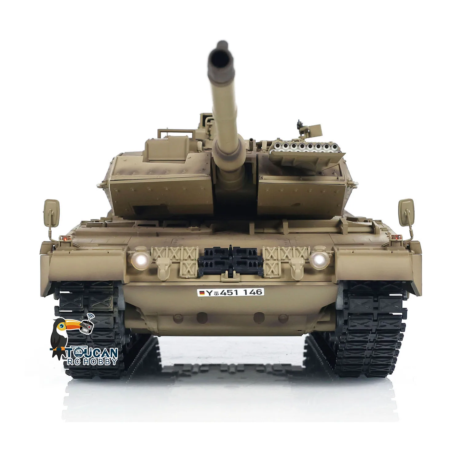 1/16 Scale RC อินฟราเรด Battle TANK เยอรมัน Leopard2A7 Tongde ไฟฟ้าถังทหารรุ่นแสงเสียงสูบบุหรี่ Panzer ของเล่น TH23299