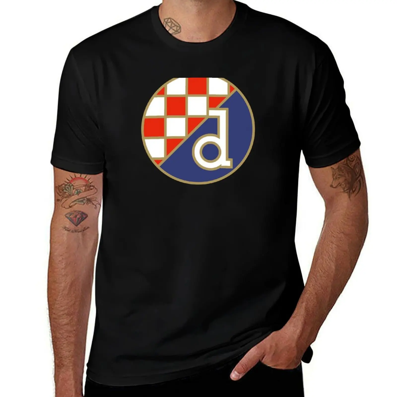 

GNK Dinamo Zagreb Logo Croatian Football T-Shirt t shirt for man 100 percent cotton printed t shirts for man T-Shirt