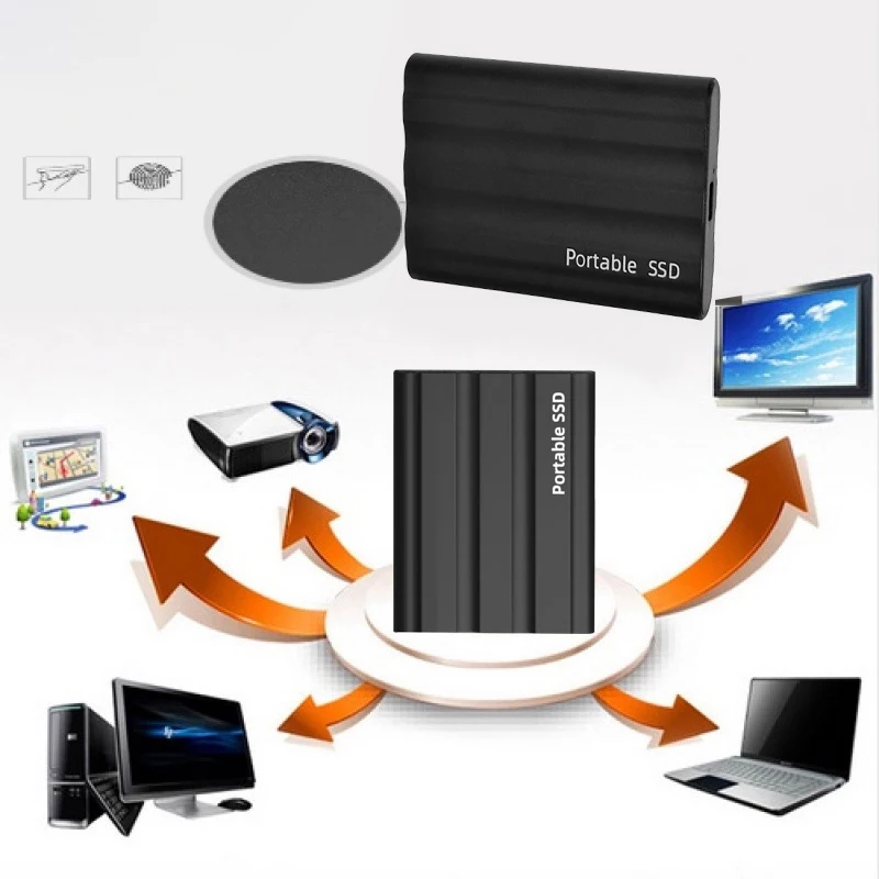 고속 외장 솔리드 스테이트 드라이브 1TB 2TB 4TB 휴대용 외장 하드 드라이브 Ssd외장 하드 디스크 Ssd 하드 드라이브