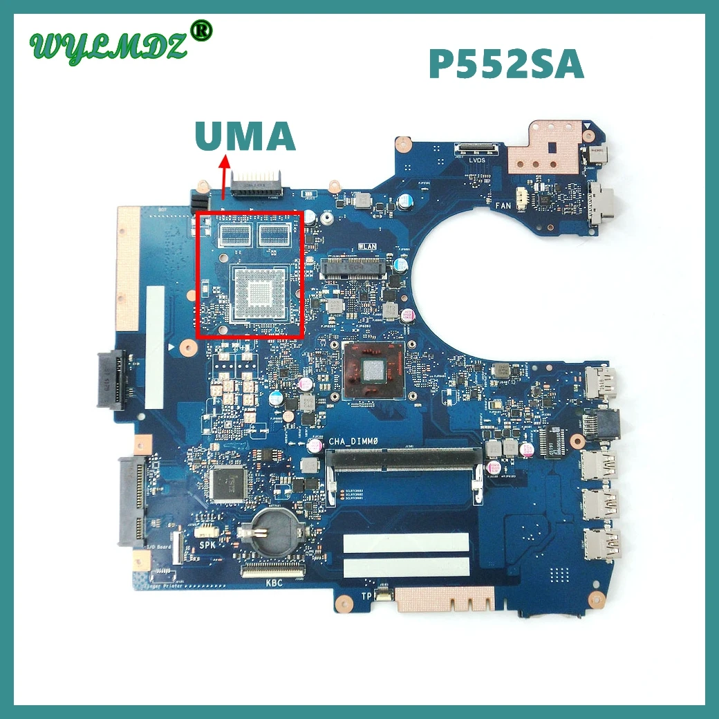 Imagem -02 - Placa-mãe Usada para Asus P552sj P552sa Gt920m Uma Gpu N3150 N3700cpu P552sj Pu552sj Pro552s P552s Pu552s P552sa Test ok