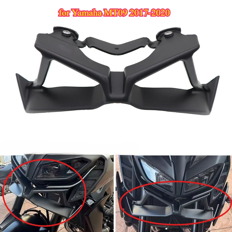 

Motorcycle accessories suitable for Yamaha MT09 2017-2020 modified fixed wing front lower spoiler bird beak air intake wing