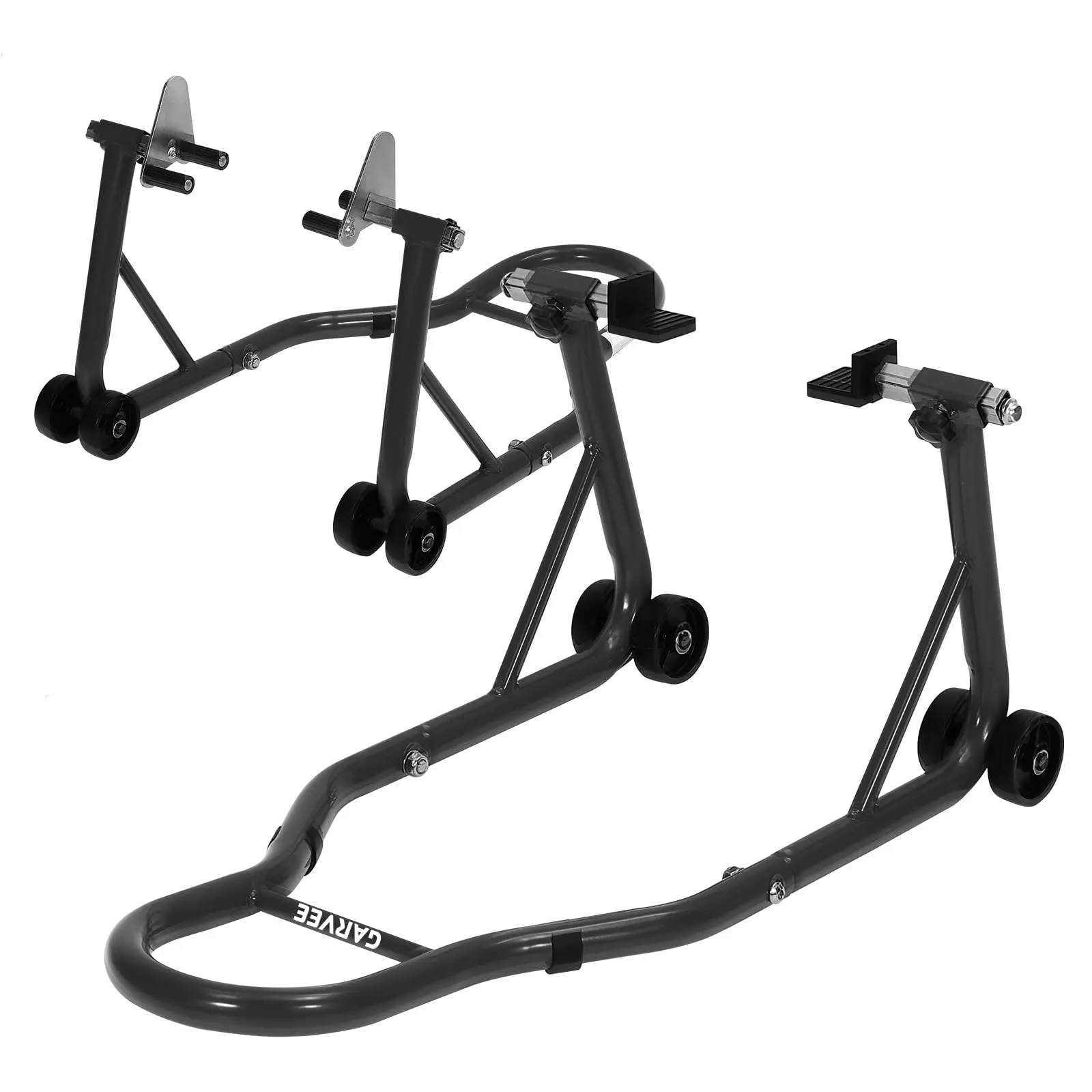 

900LB Heavy Duty Motorcycle Stand Combo Front Rear Wheel Lift Adjustable Swingarm Spool Universal Paddock Jack For Garage