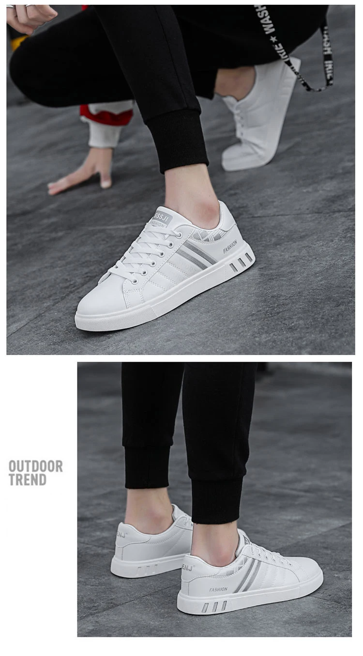 Herren-Herbst-Freizeitsneaker, Skate-Schuhe mit Streifendesign, Bieten Guten Komfort, Atmungsaktiv und Bequem – Detail 15