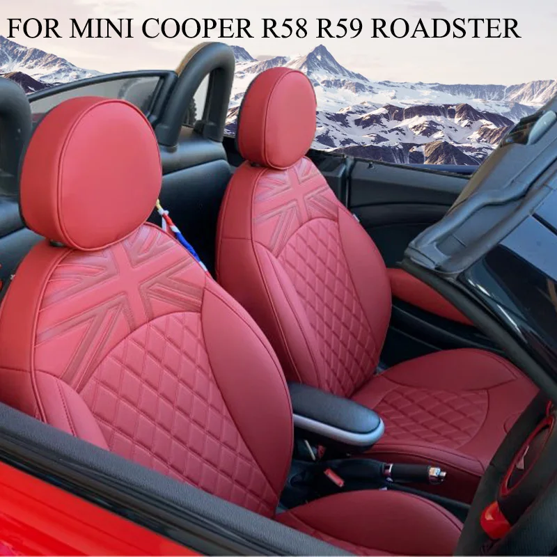 For MINI Cooper R58 R59 ROADSTER Car Seat Cover Cushion Pad PU Leather Waterproof Dirt Resista Protector Styling Accessories